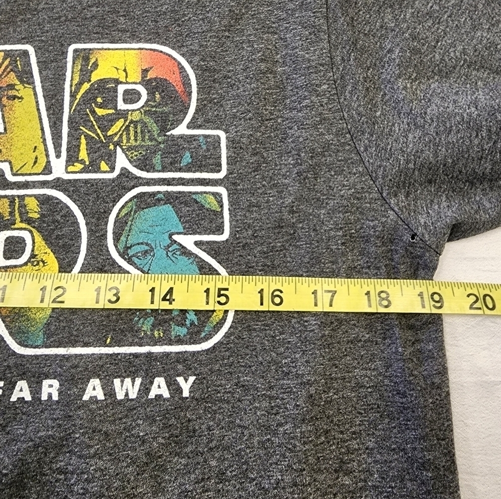 Fifth Sun Men's Heather Gray Star Wars T-Shirt Galaxy Far Far Away Text, sz MD - Picture 5 of 8